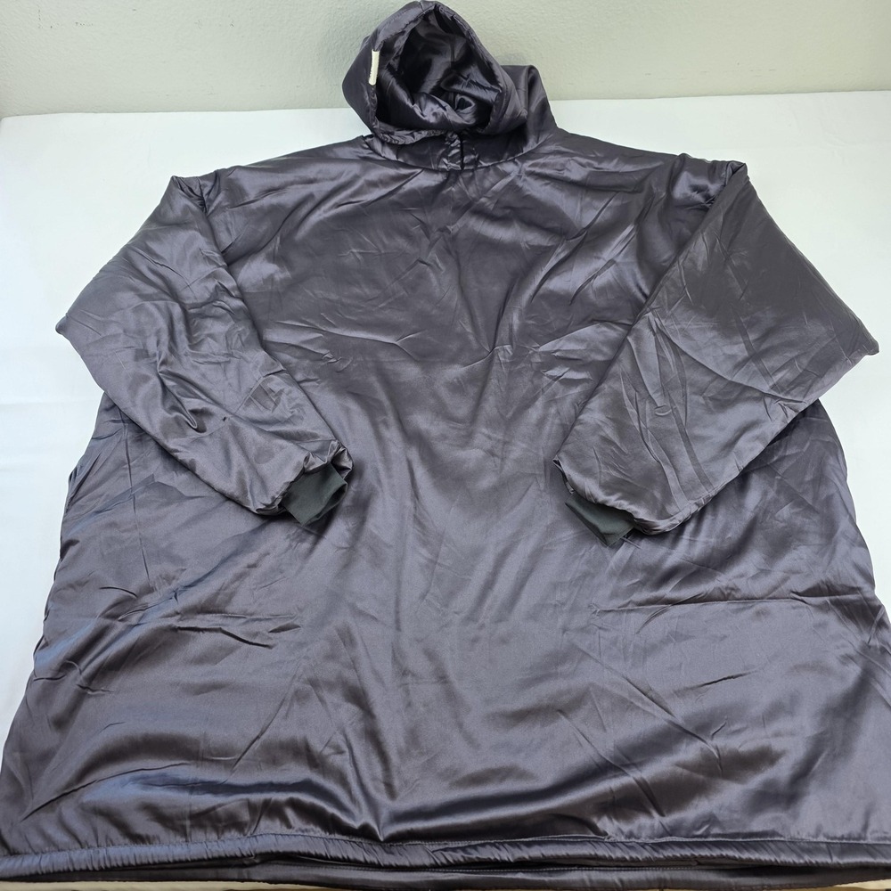 Kitsch Hoodie Womens One Size Gray Satin Lined Relaxed Oversized Pullover